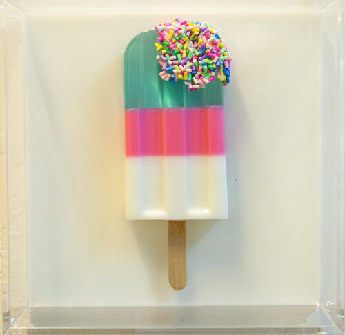 Gemälde, Pop Art, Abstrakt, Unikat. Eis am Stiel by michael pfannschmidt, Other Media for Sale on Singulart