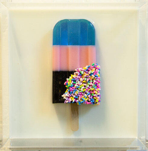 Gemälde, Pop Art, Abstrakt, Unikat. Eis am Stiel by michael pfannschmidt, Other Media for Sale on Singulart