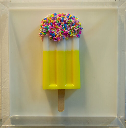 Gemälde, Pop Art, Abstrakt, Unikat. Eis am Stiel by michael pfannschmidt, Other Media for Sale on Singulart