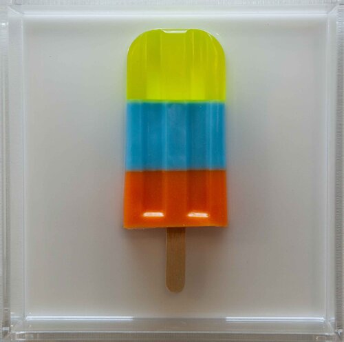 Gemälde, Pop Art, Abstrakt, Unikat. Eis am Stiel by michael pfannschmidt, Other Media for Sale on Singulart