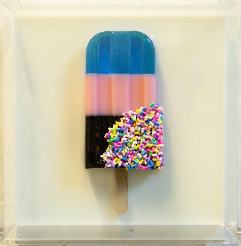 Gemälde, Pop Art, Abstrakt, Unikat. Eis am Stiel by michael pfannschmidt, Other Media for Sale on Singulart