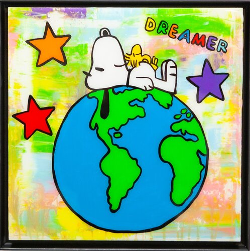 Snoopy, DREAMER, Popart, Streetart, Abstractart, Acrylicpainting, Resinart by michael pfannschmidt, Painting for Sale on Singulart