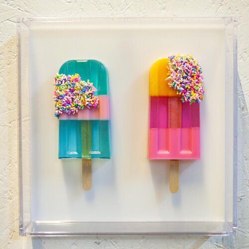 Gemälde, Pop Art, Abstrakt, Unikat. Eis am Stiel by michael pfannschmidt, Other Media for Sale on Singulart
