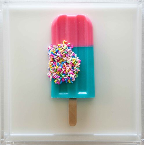 Gemälde, Pop Art, Abstrakt, Unikat. Eis am Stiel by michael pfannschmidt, Other Media for Sale on Singulart