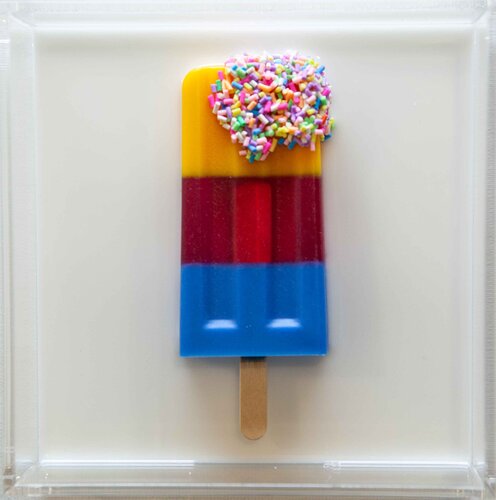 Gemälde, Pop Art, Abstrakt, Unikat. Eis am Stiel by michael pfannschmidt, Other Media for Sale on Singulart