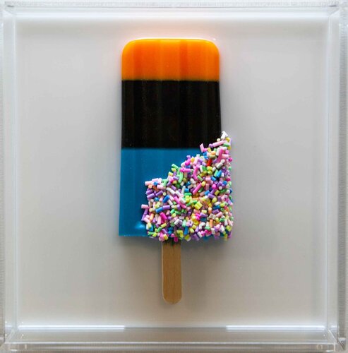 Gemälde, Pop Art, Abstrakt, Unikat. Eis am Stiel by michael pfannschmidt, Other Media for Sale on Singulart