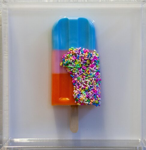 Gemälde, Pop Art, Abstrakt, Unikat. Eis am Stiel by michael pfannschmidt, Other Media for Sale on Singulart
