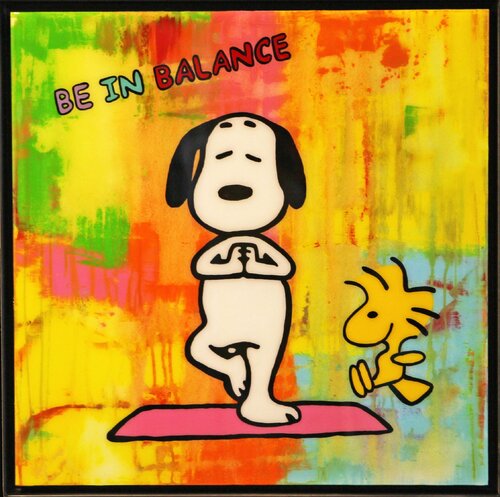Snoopy, BE IN BALANCE, Popart, Streetart, Abstractart, Acrylicpainting, Resinart by michael pfannschmidt, Painting for Sale on Singulart