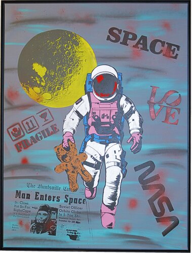 SPACETIME, Popart, Streetart, Abstractart, Acrylicpainting, Resinart von michael pfannschmidt, Malerei kaufen auf Singulart