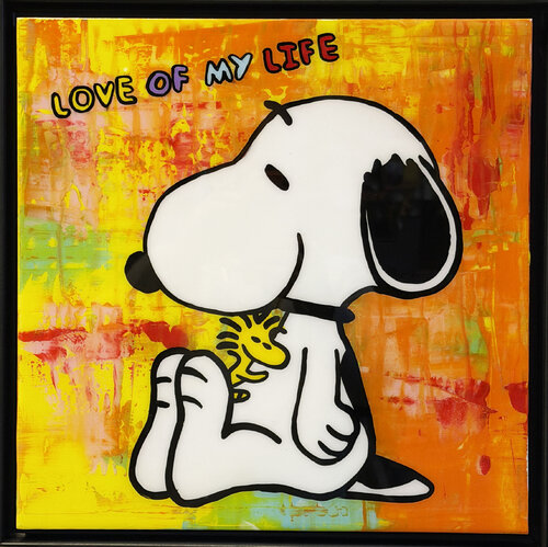 Snoopy, LOVE OF MY LIVE, Popart, Streetart, Abstractart, Acrylicpainting, Resinart by michael pfannschmidt, Painting for Sale on Singulart
