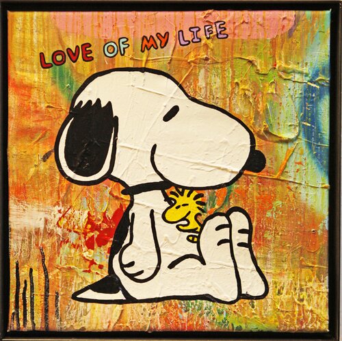 Snoopy, LOVE OF MY LIVE, Popart, Streetart, Abstractart, Acrylicpainting, Resinart by michael pfannschmidt, Painting for Sale on Singulart