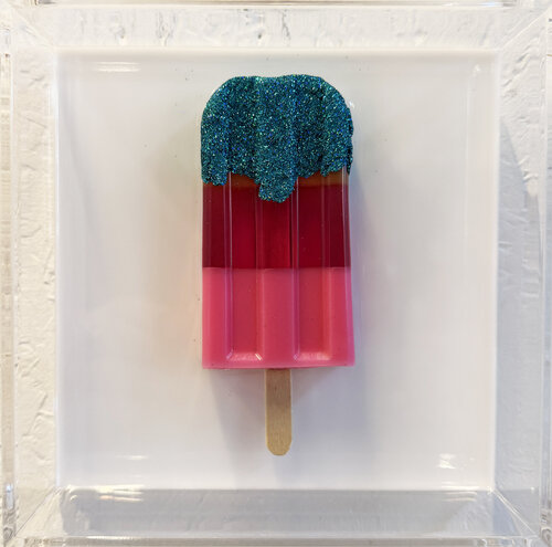Gemälde, Pop Art, Abstrakt, Unikat. Eis am Stiel di michael pfannschmidt, Altri media in vendita su Singulart