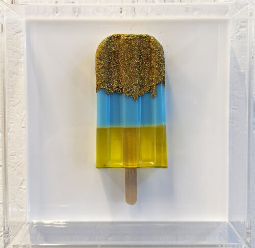 Gemälde, Pop Art, Abstrakt, Unikat. Eis am Stiel di michael pfannschmidt, Altri media in vendita su Singulart