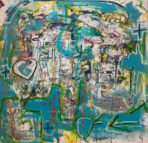 Teal by Jason Piken, Painting for Sale on Singulart