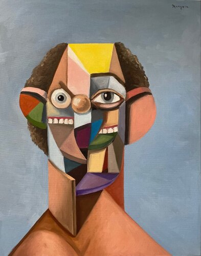 Cubist Lifeguard van Matthew Marquis, Schilderij te koop op Singulart
