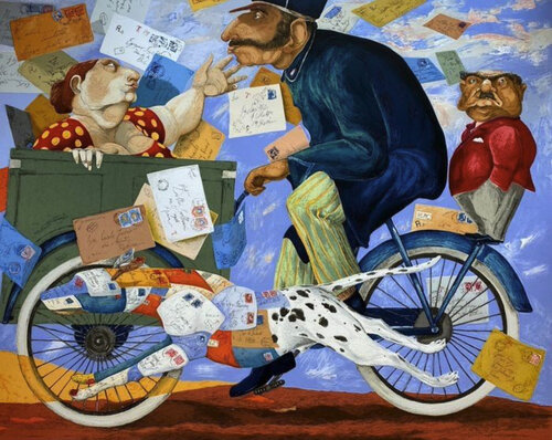 Piero, Fernanda ed il Cane di Pino Procopio, Stampa in vendita su Singulart