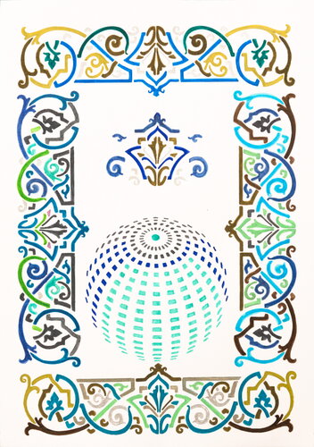 Modern Celtic Paper 4 di Sabine Schoen, Opera su carta in vendita su Singulart