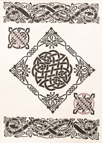 Modern Celtic Paper 5 di Sabine Schoen, Opera su carta in vendita su Singulart