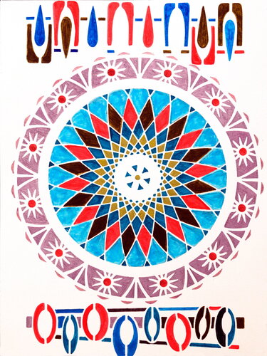 Modern Celtic Paper 7 van Sabine Schoen, Werk op papier te koop op Singulart