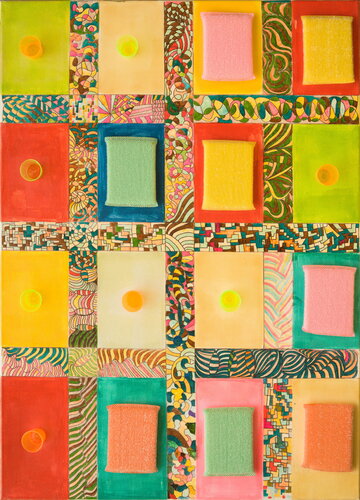 Sieben Todsünden Gier- Mutters kleine Helfer di Sabine Schoen, Pittura in vendita su Singulart