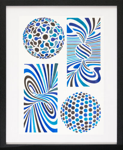 Modern Celtic Paper farbig 11 by Sabine Schoen, Work on Paper for Sale on Singulart