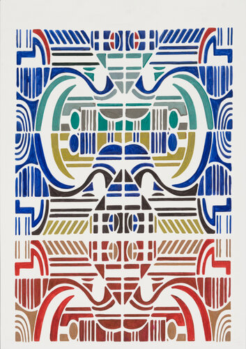 Modern Celtic Paper 14 di Sabine Schoen, Opera su carta in vendita su Singulart
