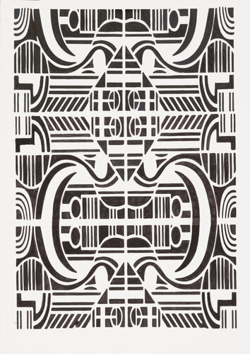 Modern Celtic Paper black 10 van Sabine Schoen, Werk op papier te koop op Singulart