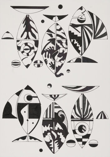 Modern Celtic Paper black 11 by Sabine Schoen, Work on Paper for Sale on Singulart