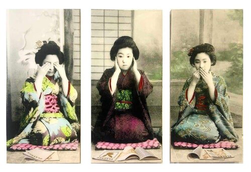 See No Hear No Speak No, Triptych by Gavin Mitchell, Other Media for Sale on Singulart