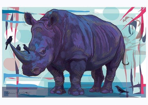 Gentle Giant, Rhino von Patricia MacCarthy, Druck kaufen auf Singulart