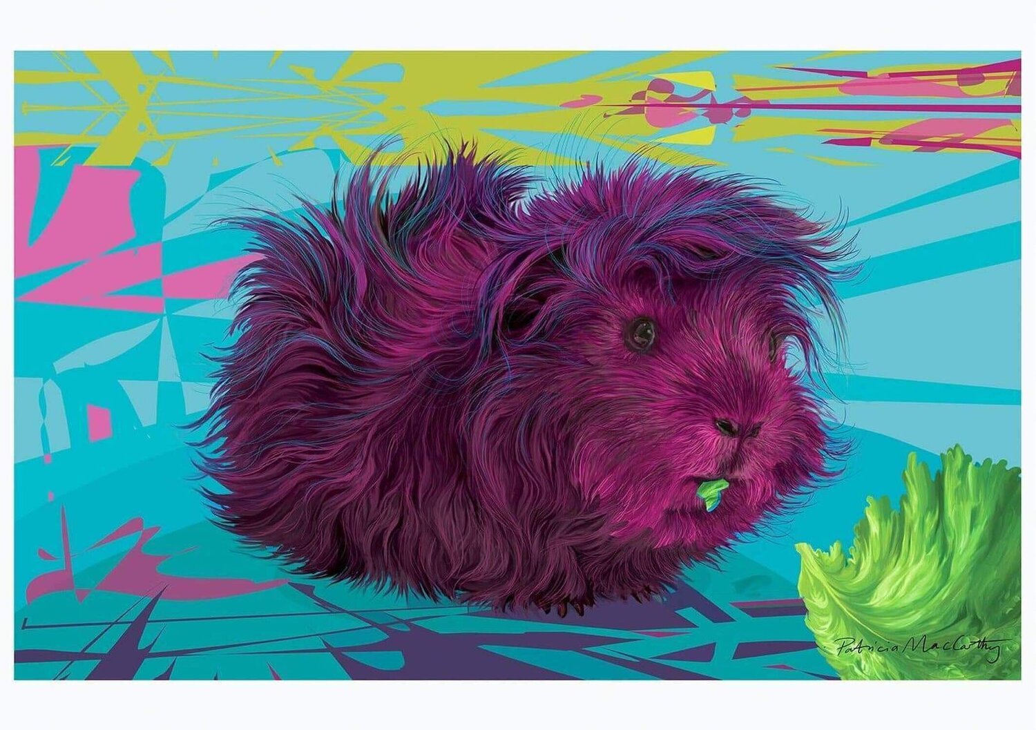 Phosphorescent Lettuce, Guinea Pig Patricia MacCarthy Stampa in vendita