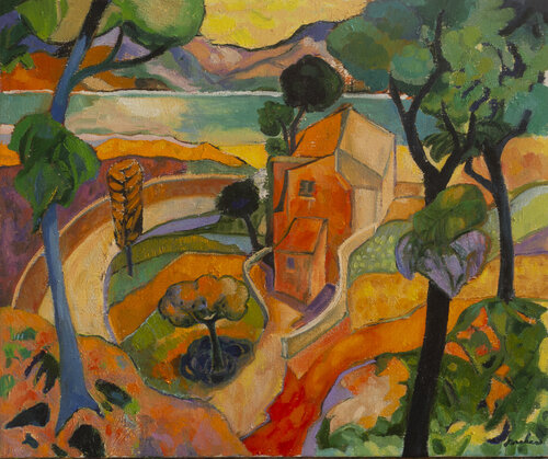 La casa rossa di Stefano Puleo, Pittura in vendita su Singulart