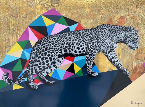 Leopard Brass  par Hama Woods, Autres supports en vente sur Singulart