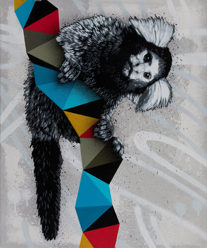 Alive (unique acrylic and spray paint on canvas) van Hama Woods, Schilderij te koop op Singulart