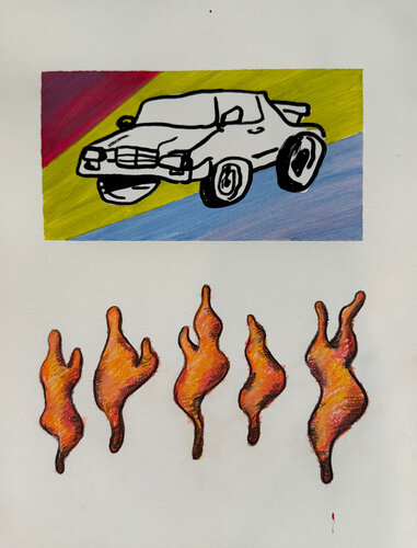 Car Flames von Spencer Harris, Werk auf Papier kaufen auf Singulart