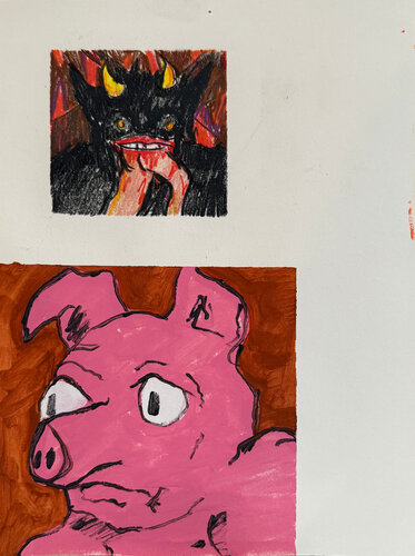 Devil Pig di Spencer Harris, Opera su carta in vendita su Singulart