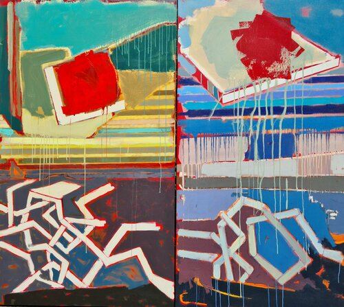 Walking #1 and #2 di José Fonte, Pittura in vendita su Singulart