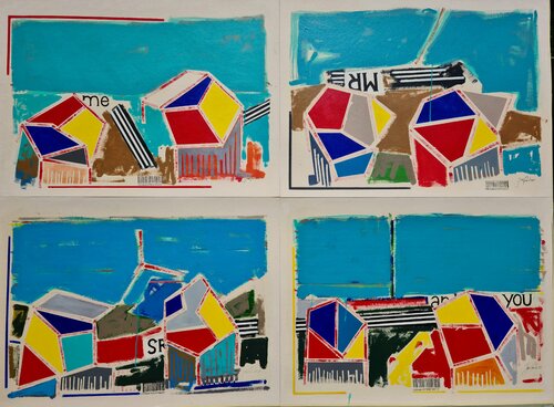geometric quadrilaterals 1/1 1/2 1/3 1/4 par José Fonte, Œuvre sur papier en vente sur Singulart