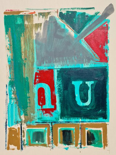 geometric quadrilaterals YOU by José Fonte, 油畫 for Sale on Singulart