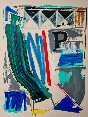 geometric quadrilaterals P victory by José Fonte, 油畫 for Sale on Singulart