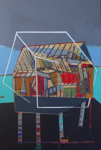 House made of books 1 par José Fonte, Peinture en vente sur Singulart