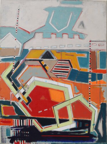 Utopian and Dystopian Cityscapes  A long way to go #1 van José Fonte, Schilderij te koop op Singulart