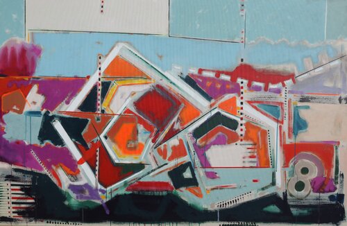 Utopian and Dystopian Cityscapes  "Abstract Harmony" van José Fonte, Schilderij te koop op Singulart