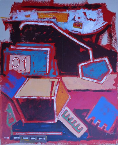 geometric space par José Fonte, Peinture en vente sur Singulart