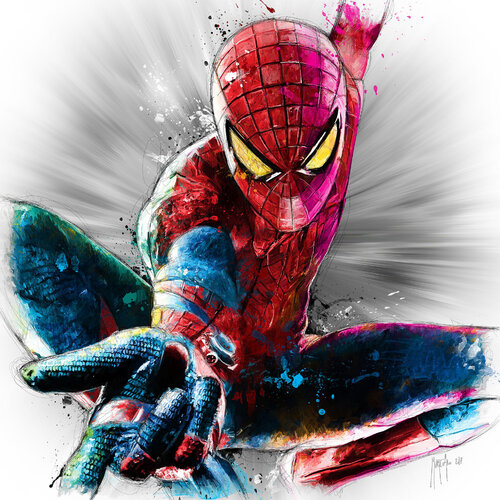 Spider-man in color van Patrice Murciano, Schilderij te koop op Singulart