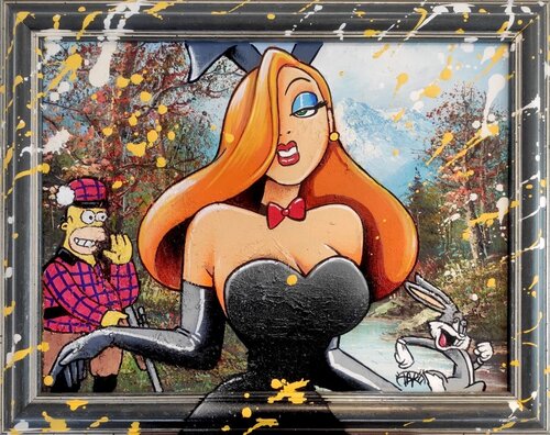 Rabbit Panic van Daru, Schilderij te koop op Singulart