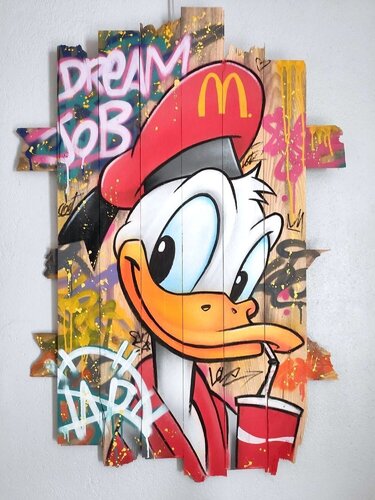 Donald Duck's Dream Job van Daru, Schilderij te koop op Singulart