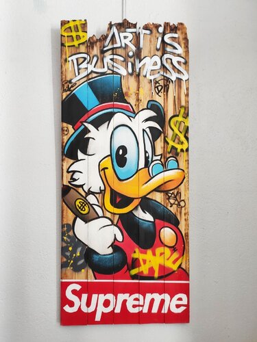 Art is business ( featuring Scrooge McDuck ) von Daru, Malerei kaufen auf Singulart