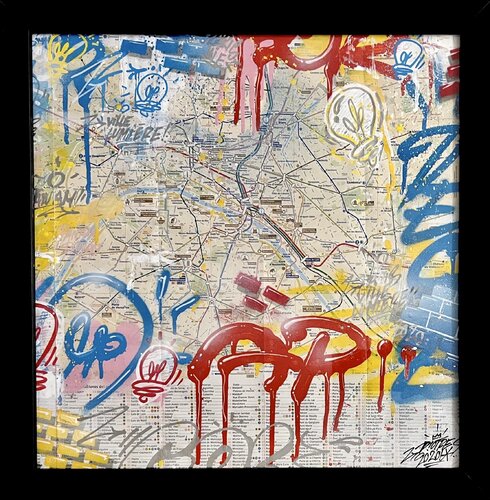 Paris Subway Map III von Piotre, Andere Medien kaufen auf Singulart