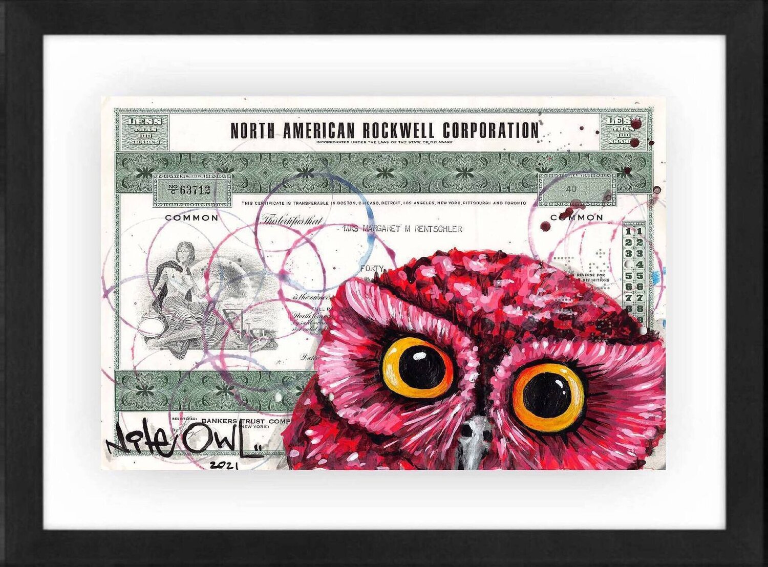 Pinkie Nite Owl Dipinto originale in vendita